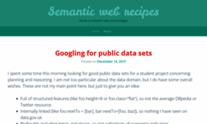 Semanticwebrecipes.wordpress.com thumbnail