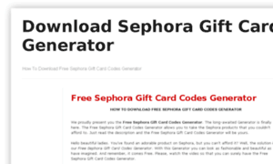 Sephora-gift-card-codes-generator.blogspot.com thumbnail