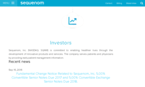 Sequenom.investorroom.com thumbnail