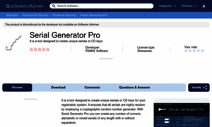 Serial-generator-pro.software.informer.com thumbnail