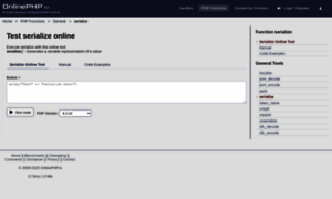 Serialize.onlinephpfunctions.com thumbnail