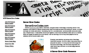 Servererrorcodes.com thumbnail