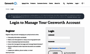 Service.genworth.com thumbnail