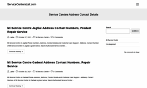 Servicecenterslist.com thumbnail
