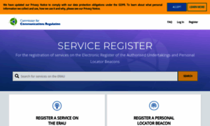 Serviceregister.comreg.ie thumbnail