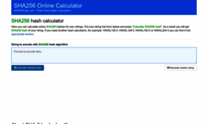 Sha256calc.com thumbnail