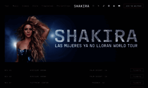 Shakira.com thumbnail