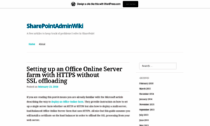 Sharepointadminwiki.wordpress.com thumbnail