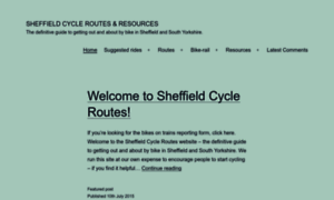 Sheffieldcycleroutes.org thumbnail