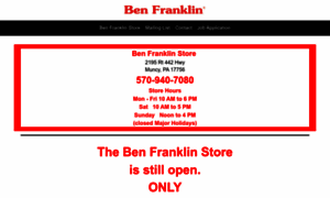 Shopbenfranklin.com thumbnail