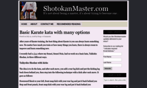 Shotokanmaster.com thumbnail