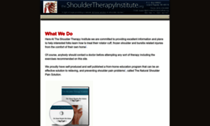 Shouldertherapyinstitute.org thumbnail