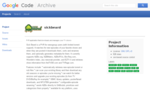 Sickbeard.googlecode.com thumbnail