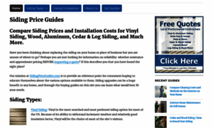Sidingpriceguides.com thumbnail
