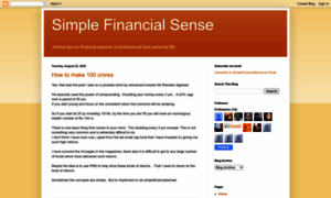 Simplefinancialsense.blogspot.com thumbnail