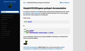 Simpleguics2pygame.readthedocs.org thumbnail