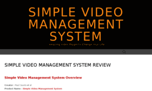 Simplevideomanagementsystem.website thumbnail