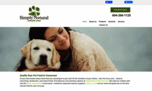 Simplynaturalrawpet.ca thumbnail