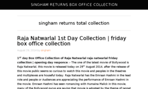 Singhamreturnsboxofficecollections.in thumbnail