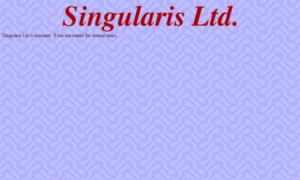 Singularis.ltd.uk thumbnail