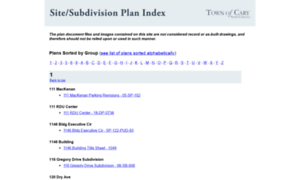 Sitesubplans.townofcary.org thumbnail