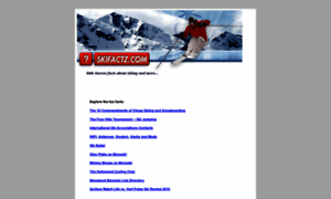 Skifactz.com thumbnail