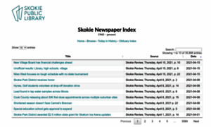 Skokienewspaperindex.com thumbnail