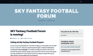 Skyfantasyfootballforum.wordpress.com thumbnail