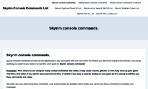 Skyrim-console-commands.com thumbnail