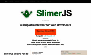 Slimerjs.org thumbnail