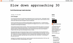 Slowdownapproaching30.blogspot.com thumbnail