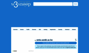 Smis.uonbi.ac.ke.w3snoop.com thumbnail