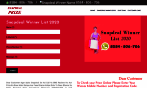 Snapdealwinnerlist2020.in thumbnail