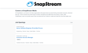 Snapstream-media.workable.com thumbnail