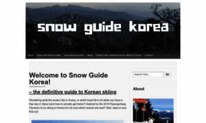 Snowguidekorea.com thumbnail