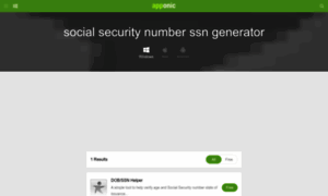 Social-security-number-ssn-generator.apponic.com thumbnail