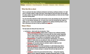 Softwarearchitecturenotes.com thumbnail