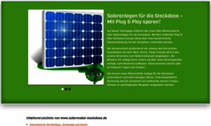 Solarmodul-steckdose.de thumbnail