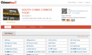 Southchina.chinesemenu.com thumbnail