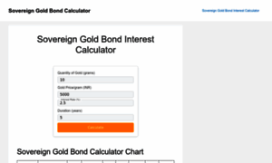 Sovereigngoldbondcalculator.online thumbnail