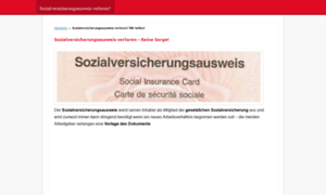 Sozialversicherungsausweisverloren.com thumbnail