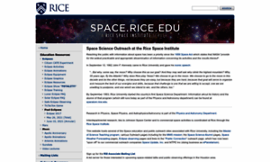 Space.rice.edu thumbnail