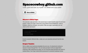 Spacecowboy.github.io thumbnail