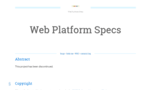 Specs.webplatform.org thumbnail