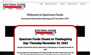 Spectrumfoodsinc.com thumbnail