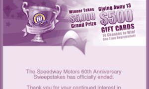 Speedwaymotorssweeps.com thumbnail