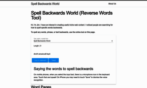 Spellbackwardsworld.com thumbnail