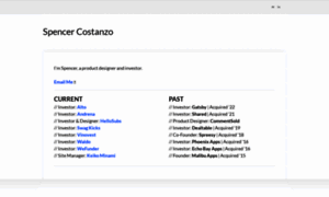 Spencercostanzo.com thumbnail