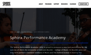 Sphinxperformanceacademy.org thumbnail