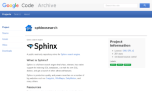 Sphinxsearch.googlecode.com thumbnail